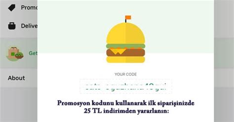 Uber Eats Promosyon Kodu Kullanımı